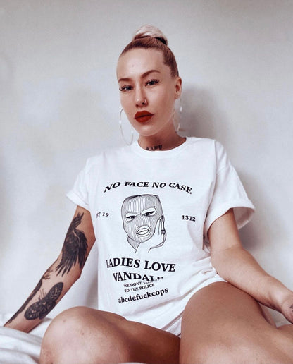 No Face No Case T-shirt (White)