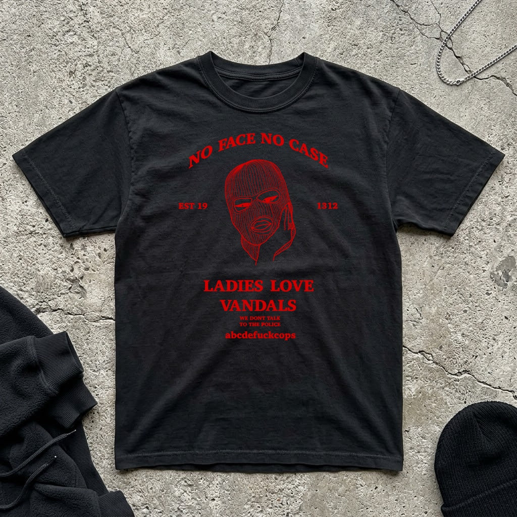No Face No Case T-shirt (Red)
