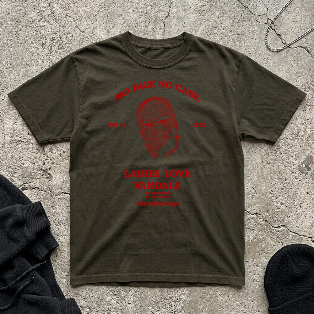 No Face No Case T-shirt (Red)