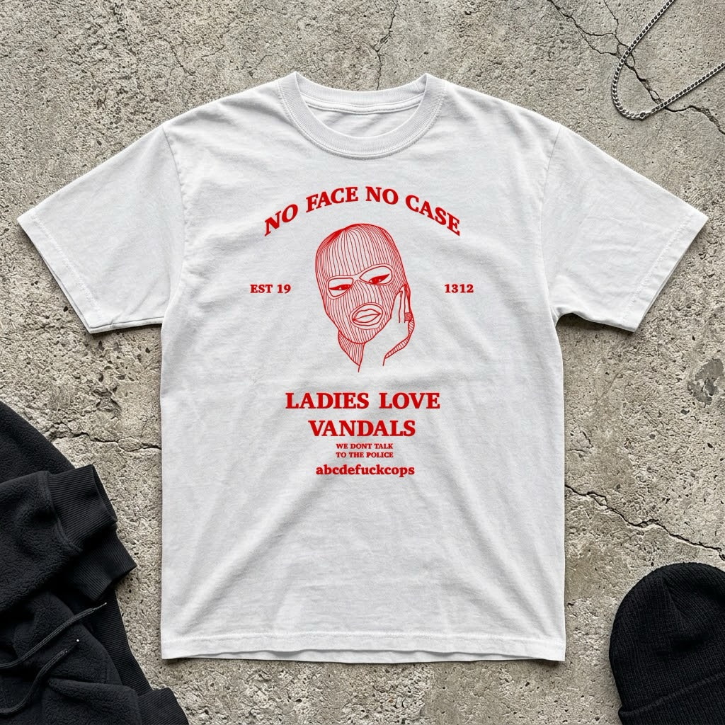 No Face No Case T-shirt (Red)
