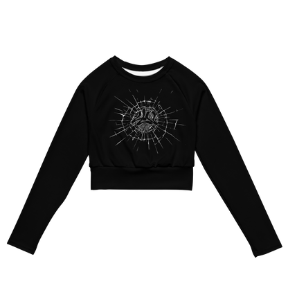 Cracked long sleeve crop top